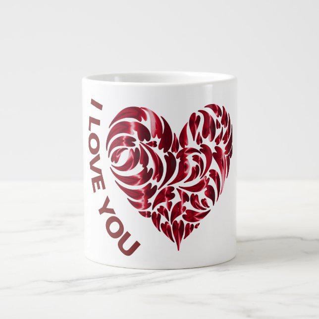 Caneca De Café Grande LOVE Mugs (Frente)