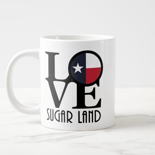 Caneca De Café Grande LOVE Sugar Land 20oz (Esquerda)