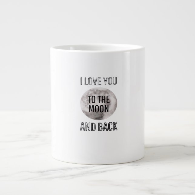 Caneca De Café Grande Love You To The Moon And Back Desert Moon Artistic (Frente)