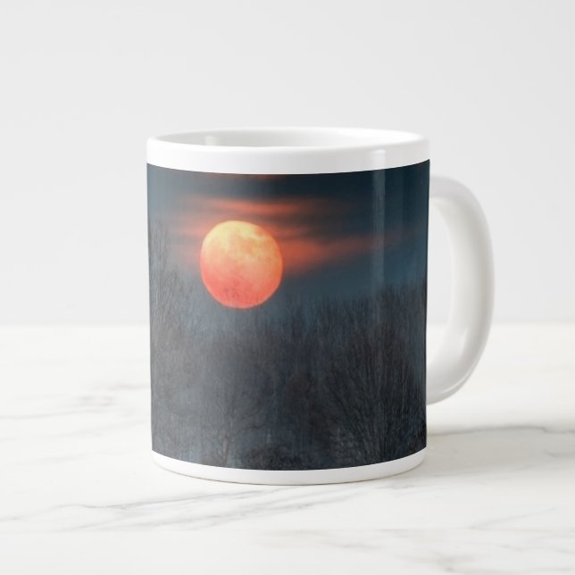 Caneca De Café Grande Lua Cheia | Novembro em Scalenghe, Itália (Frente Esquerda)