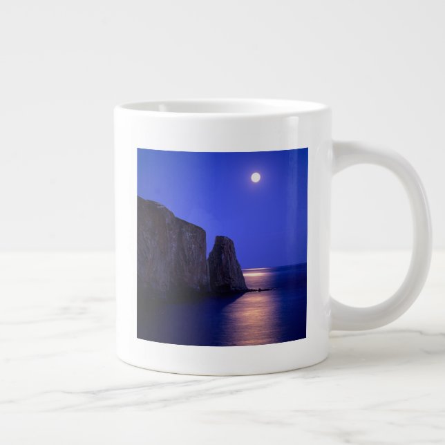 Caneca De Café Grande Lua Em Dusk | Perce Rock Gaspe Coast Quebec (Direita)