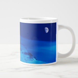 Caneca De Café Grande Lua Sobre o Mt. Everest Tibete, China