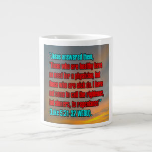Caneca De Café Grande Lucas 5:31-32 WEBU Mug