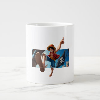 Caneca De Café Grande Luffy e o Pirata