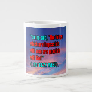 Caneca De Café Grande Luke 18:27 WEBU Mug