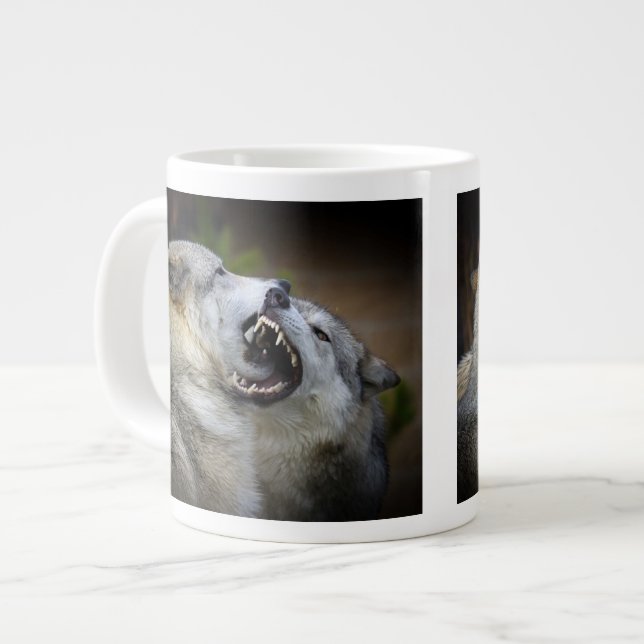Caneca De Café Grande Luta do Lobo (Frente Esquerda)
