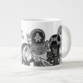 Caneca De Café Grande Luz e Starfish B&W Jumbo Mug