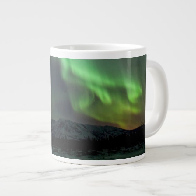 Caneca De Café Grande Luzes do norte | Cavalo branco, Yukon (Frente Esquerda)