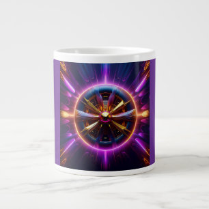 Caneca De Café Grande Lyapunov Fractal Muito Manipulado