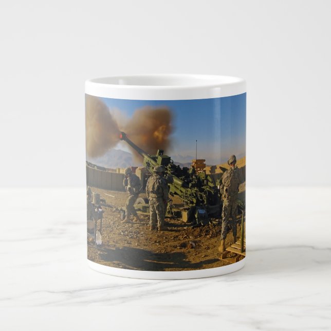 Caneca De Café Grande M777 Light Towed Howitzer Afeganistão 2009 (Frente)