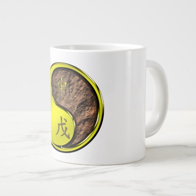 Caneca De Café Grande Macaco de Terra (Frente Esquerda)