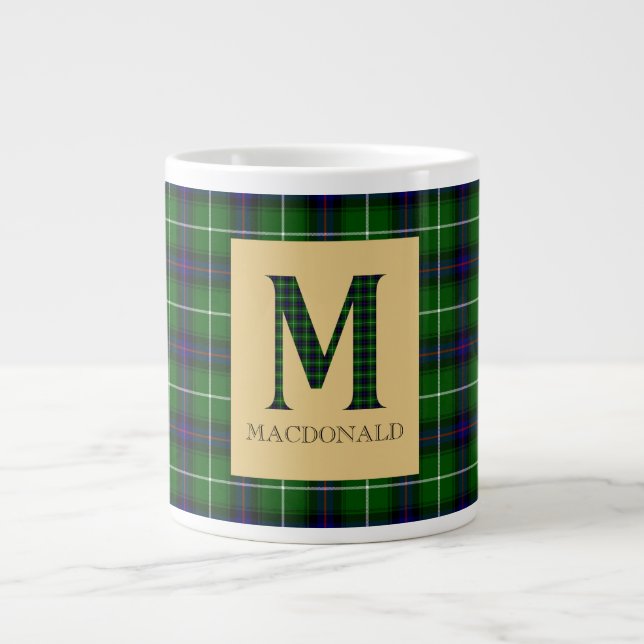 Caneca De Café Grande MacDonald Tartan Monograma M (Frente)