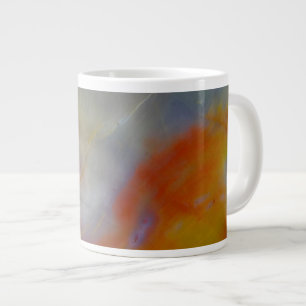 Caneca De Café Grande Madeira Petrificada Abstrata close-up