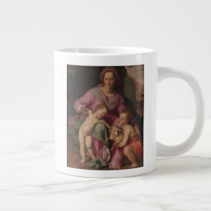 Caneca De Café Grande Madonna & Child com o Santo João Batista