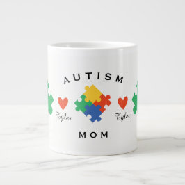 Caneca De Café Grande Mãe Autista Personalizada