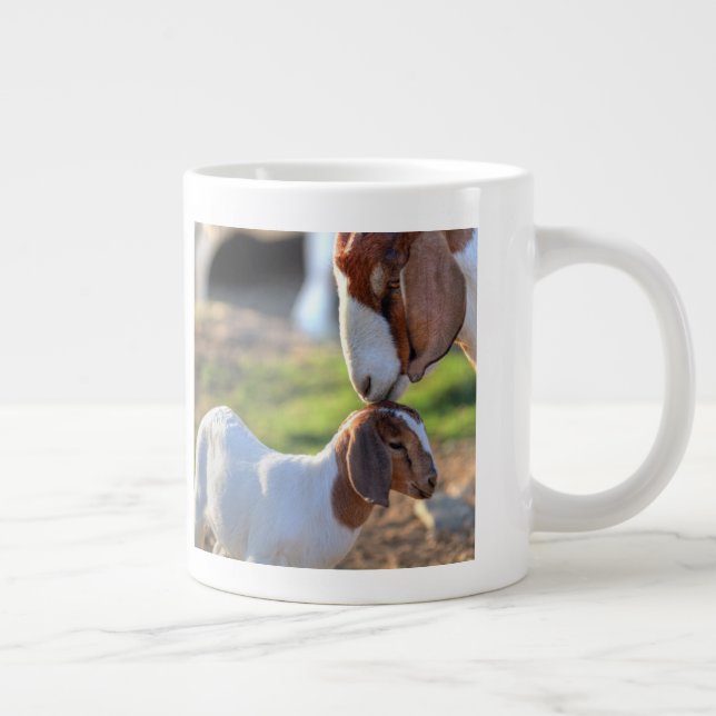 Caneca De Café Grande Mãe, Cabra e Bebê (Direita)