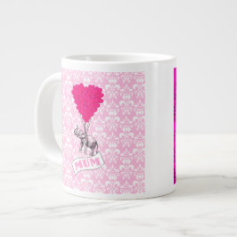 Caneca De Café Grande Mãe com elefante rosa