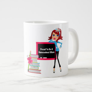 Caneca De Café Grande Mãe da escola doméstica - Jumbo Mug
