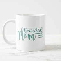 "Mãe da escola doméstica" JUMBO Mug com citação de