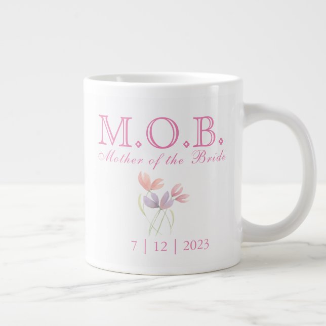 Caneca De Café Grande Mãe da Noiva de Casamento (Direita)