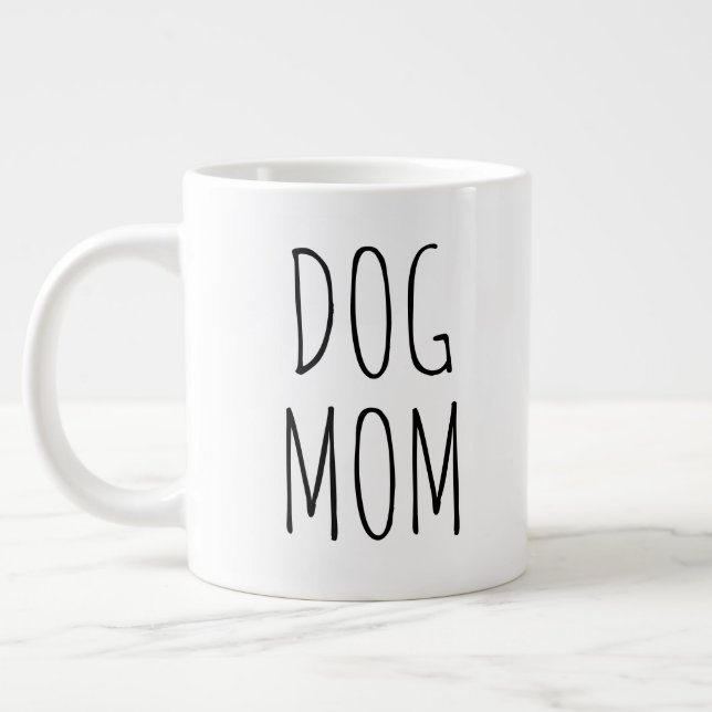 Caneca De Café Grande "Mãe de Cachorro" Simples Farmhouse Moderna (Esquerda)