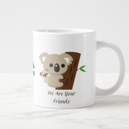 Caneca De Café Grande Mãe de família bonita Koala Ursa com bebê