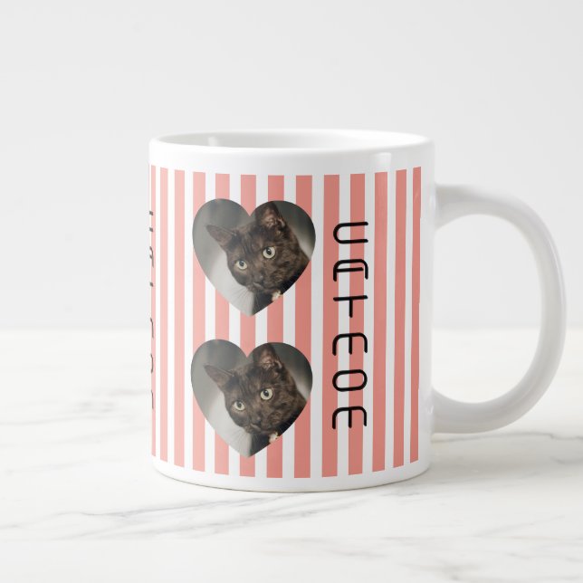 Caneca De Café Grande Mãe de gatos 2 foto Mug (Direita)
