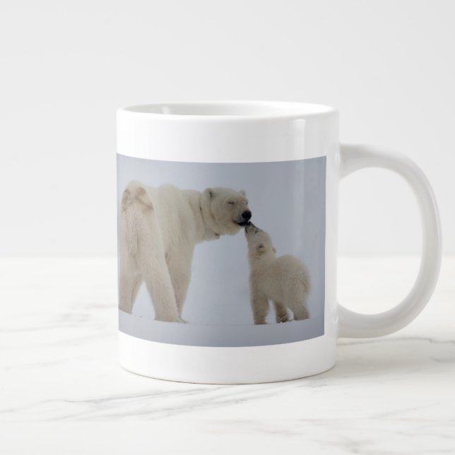 Caneca De Café Grande Mãe de Urso Polar com Cubo (Direita)
