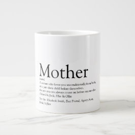 Caneca De Café Grande Mãe Definição De Mãe Citação Branca E Preta