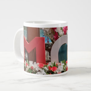 Caneca De Café Grande "Mãe, Eu Te Amo" - Um Feliz Homenagem Floral