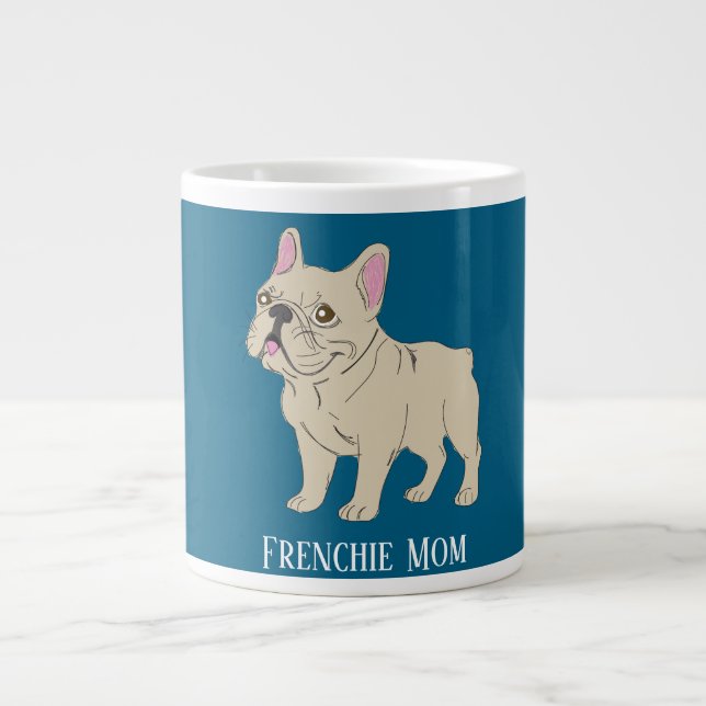 Caneca De Café Grande Mãe Frenchie (Frente)