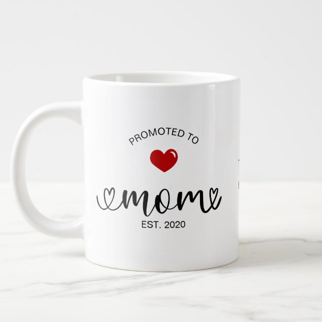 Caneca De Café Grande Mãe Nomeada Promovida a Mãe (Esquerda)