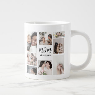 Caneca De Café Grande Mãe, Nós Te Amo Foto Personalizada De Dia de as mã
