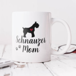 Caneca De Café Grande Mãe Schnauzer
