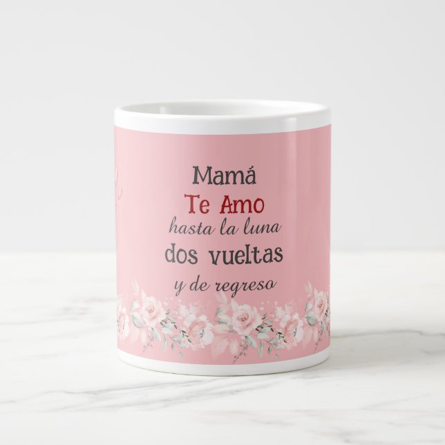 Caneca De Café Grande Mães Dizem café Mug espanhol (Frente)
