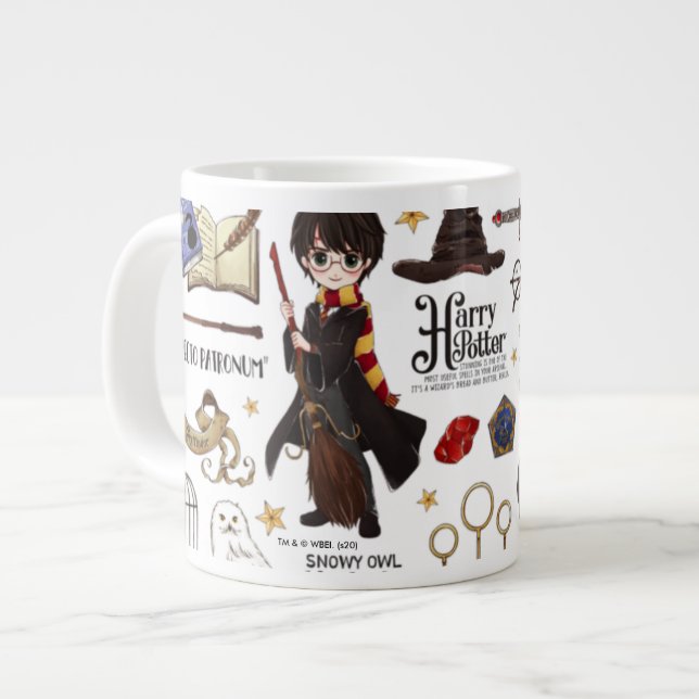 Caneca De Café Grande Magia HARRY POTTER™ Watercolor (Frente Esquerda)
