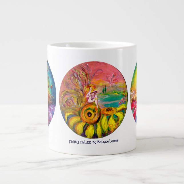 Caneca De Café Grande MAGIC FLOWER FAIRIR Fantasy (Frente)