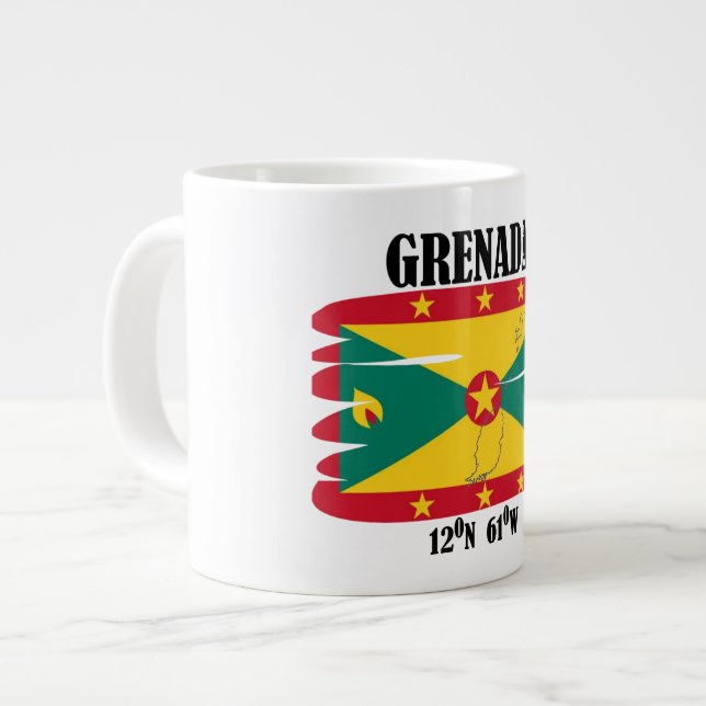 Caneca De Café Grande Mágica de Granada muito bem projetada (Frente Esquerda)