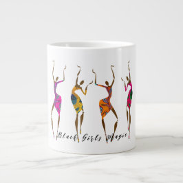 Caneca De Café Grande Mágica Menina Negra