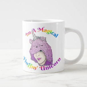 Caneca De Café Grande Magical Fluffin Unicorn Jumbo Specialty Mug