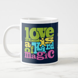 Caneca De Café Grande Mágico, monograma personalizado com amor