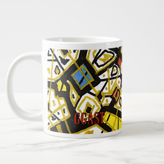 Caneca De Café Grande Mágina artística "DOURADA" (Esquerda)
