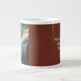 Caneca De Café Grande Maiestoso Falcão de Altura Vermelha Soar