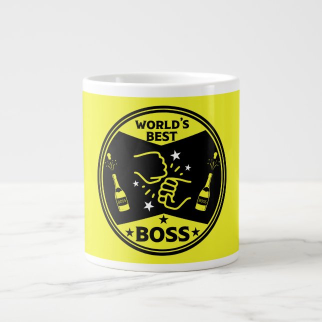 Caneca De Café Grande Maior Chefe do Mundo (Frente)