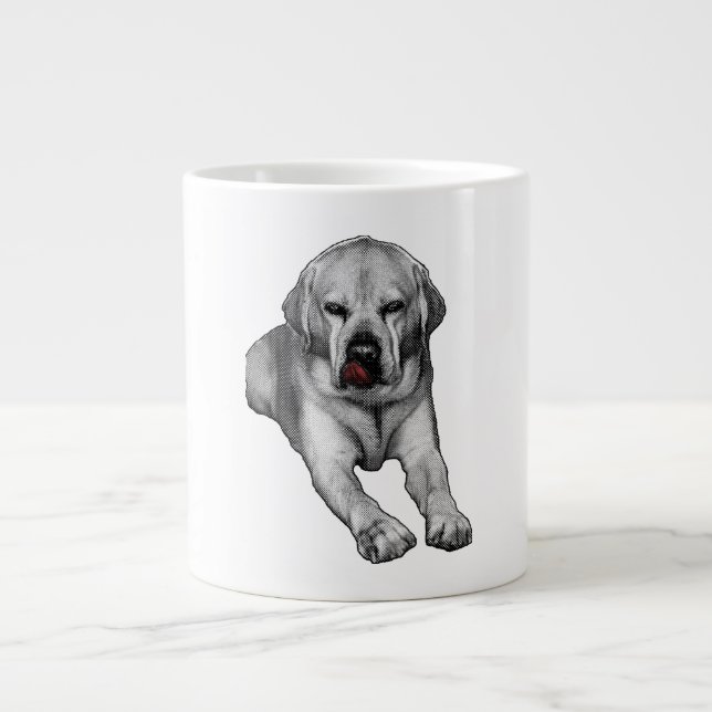 Caneca De Café Grande Mal-estar nos pontos escarlate (Frente)