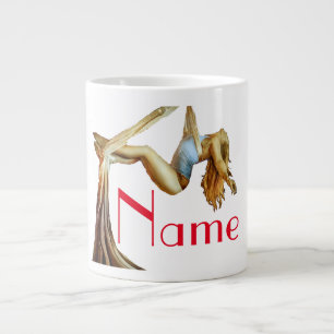 Caneca De Café Grande Malhação aérea de ioga Thunder_Cove