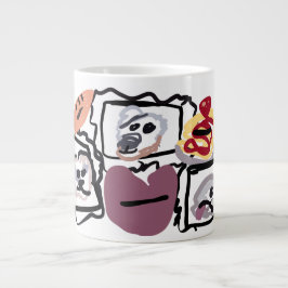 Caneca De Café Grande Maltese hearts 