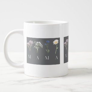 Caneca De Café Grande Mama Flor Silvestre Dia das Mães & Aniversário