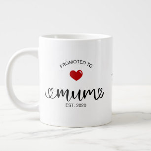 Caneca De Café Grande Mamãe Estabelecida Promovida a Mãe