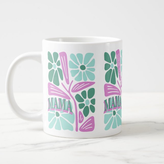 Caneca De Café Grande Mamãe Floral Caprichosa  (Esquerda)
